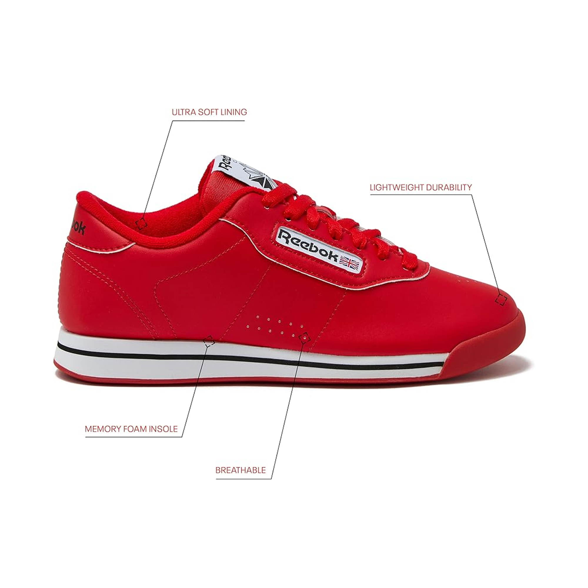 Reebok Princess Red